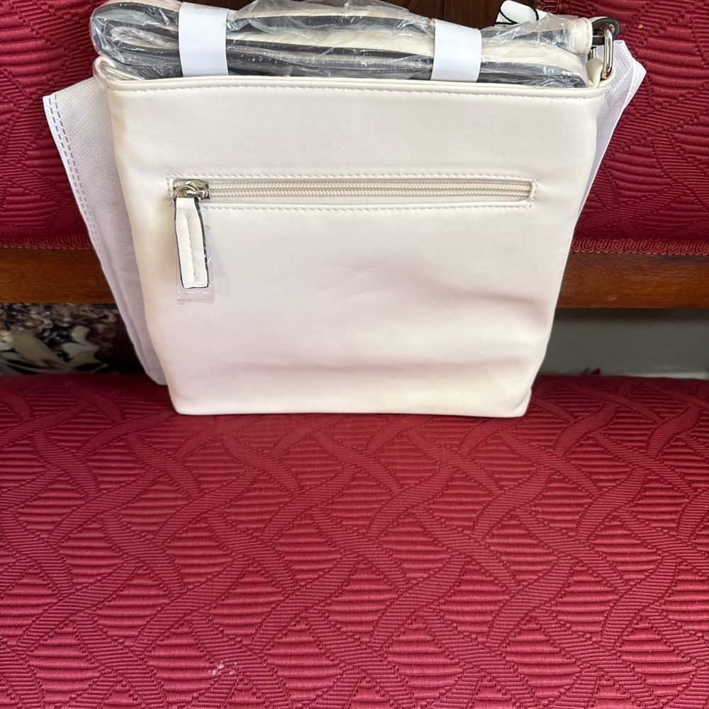 Brentano Beige Crossbody Bag with Black Accents - Picture 2 of 7